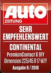 Continental Premium Contact 6 Auto Zeitung Yaz Lastiği Testi