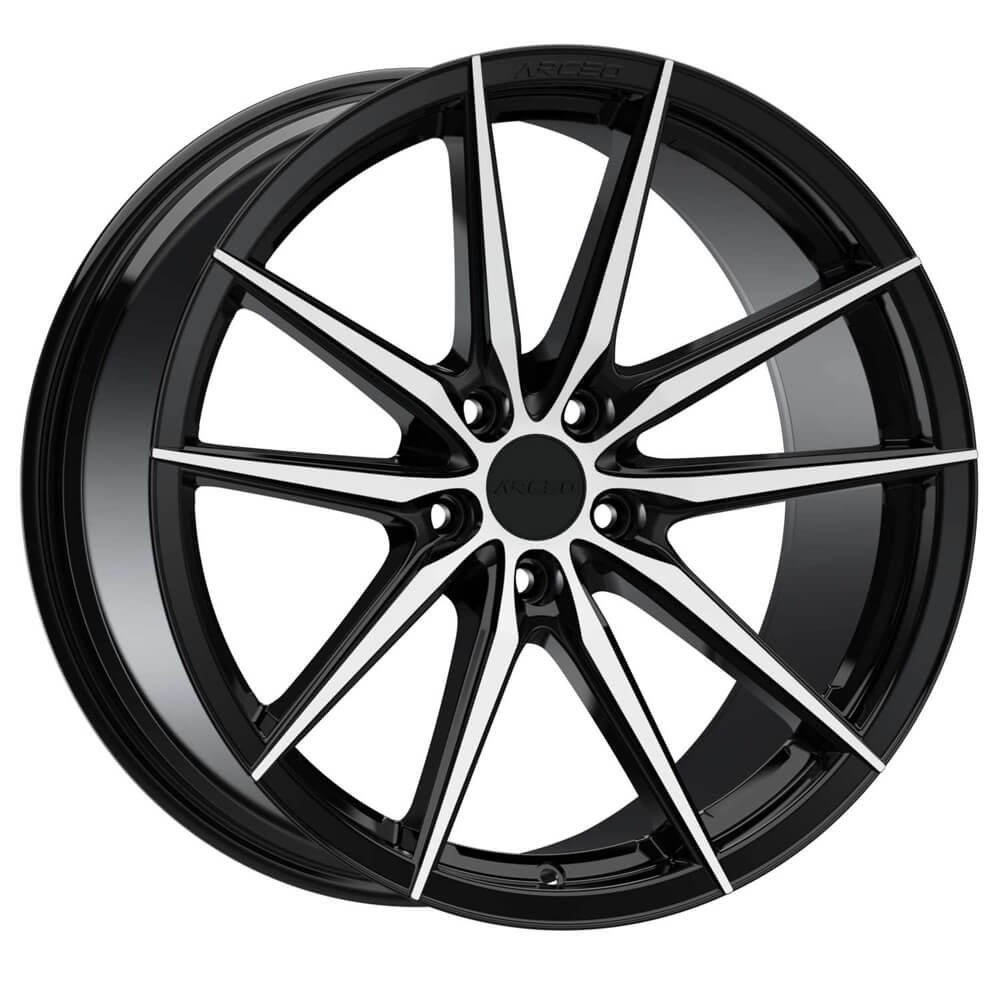 Arceo 18190-13 8.0x18 5x108 ET35 CB73.1 Black Diamond 18 inç Jant Takımı (4 Adet)
