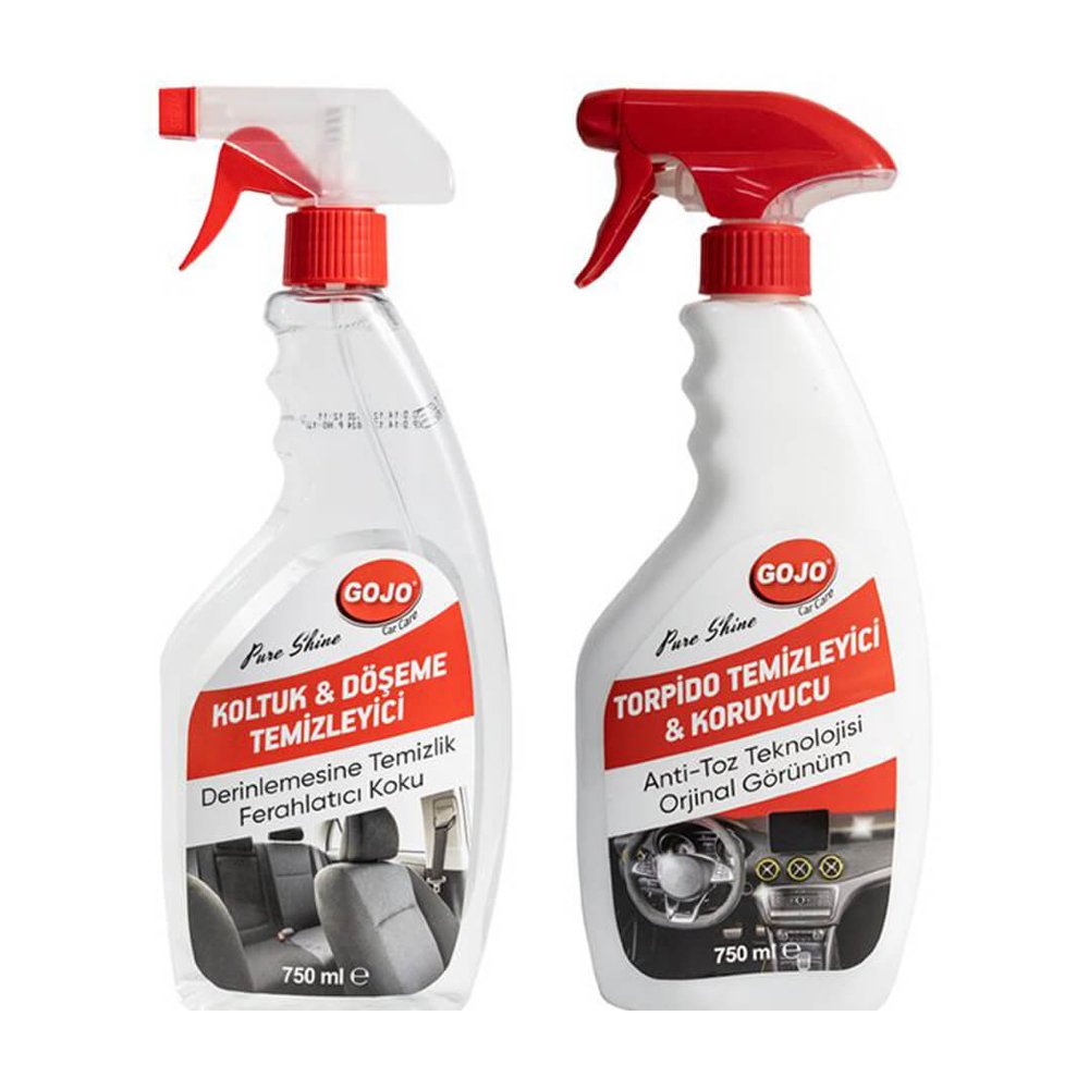 Gojo Koltuk ve Döşeme Temizleyici 750 ml & Torpido Temizleyici ve Koruyucu 750 ml