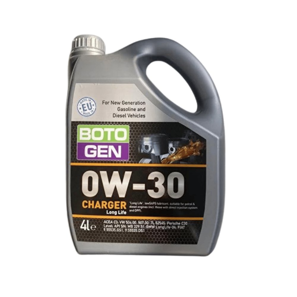Botogen Charger Long Life 0W-30 Tam Sentetik Motor Yağı 4 Litre