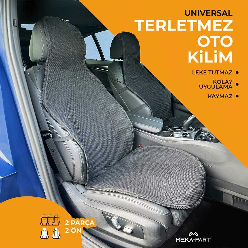 Meka-Part Oto Koltuk Koruyucu Kılıf Siyah Universal 2 Parça