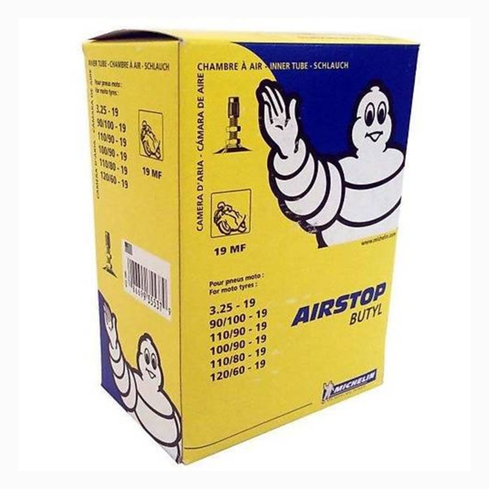 Michelin Airstop 19MF Motosiklet İç Lastik Düz Supap 3.25-19 (Düz Supap)