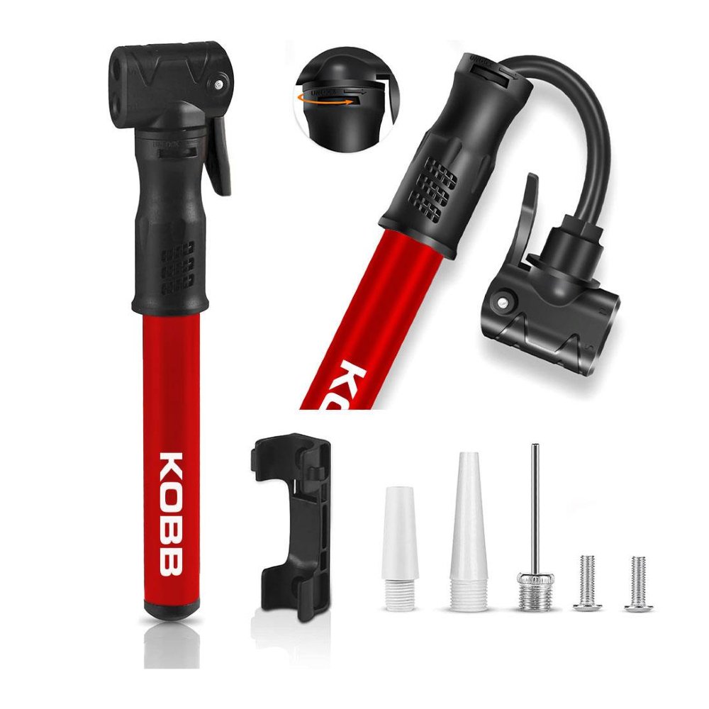 Kobb 87 PSI Bisiklet Lastik Şişirme Taşınabilir Mini El Pompası + Bisiklet Montaj Aparatı