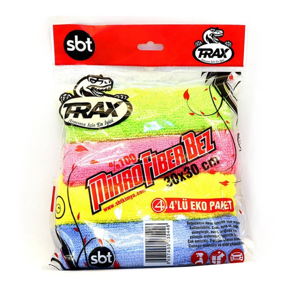 T-Rax Nano Teknoloji Mikrofiber Bez 30x30 cm 4 Adet