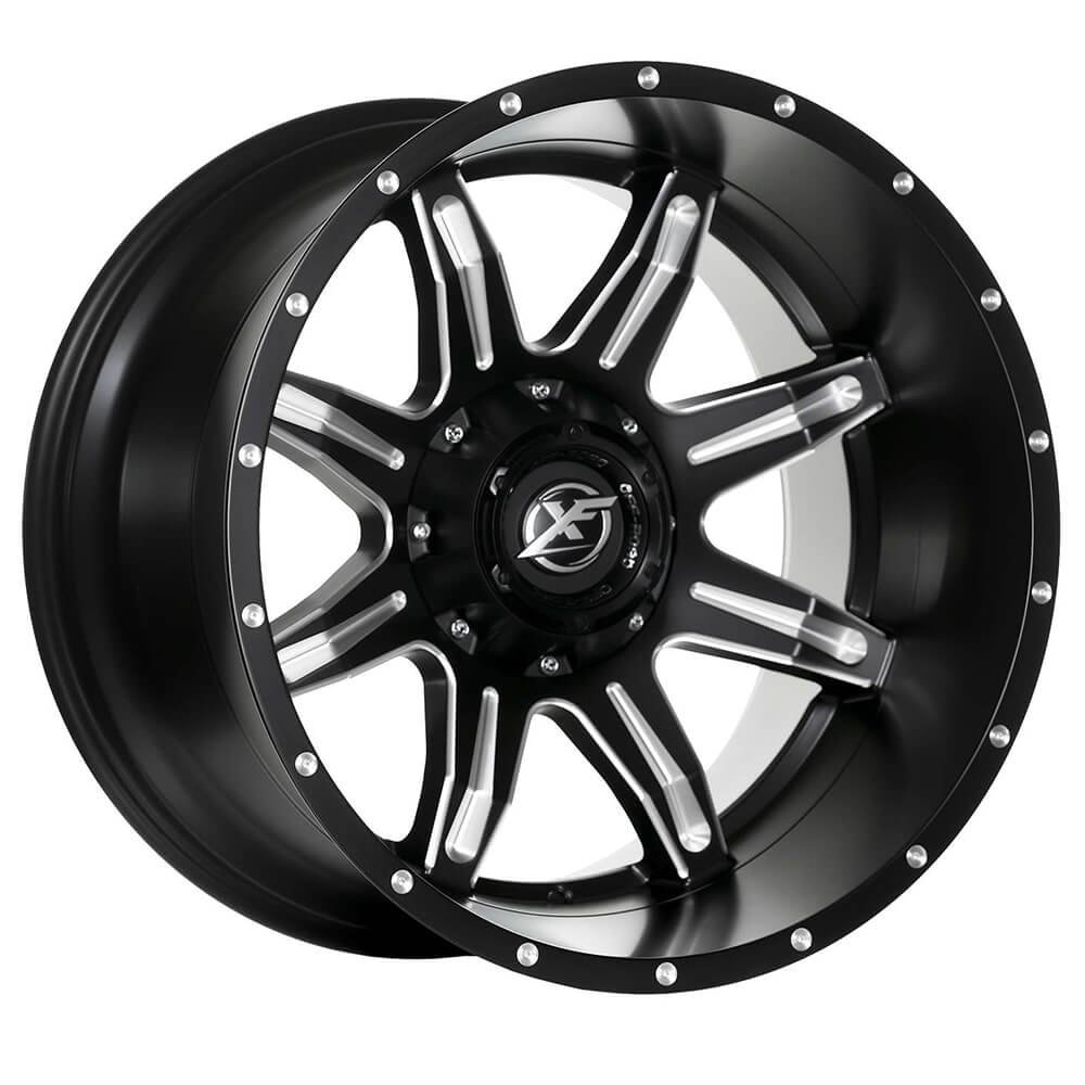 EMR 215-01 12.0x20 6x139.7 ET44 CB110 Matt Black Milling 20 inç Jant Takımı (4 Adet)