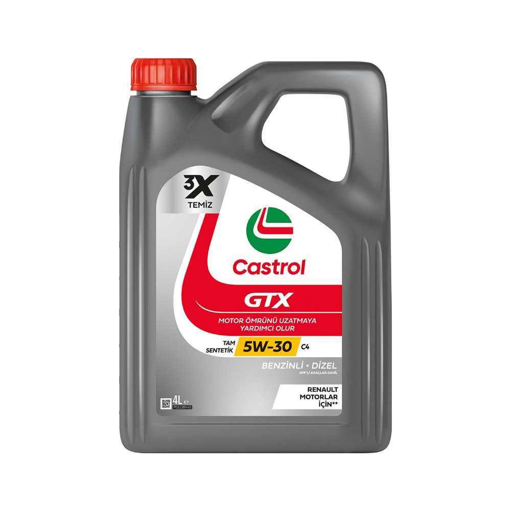 Castrol GTX 5W-30 C4 Tam Sentetik DPF Motor Yağı 4 Litre
