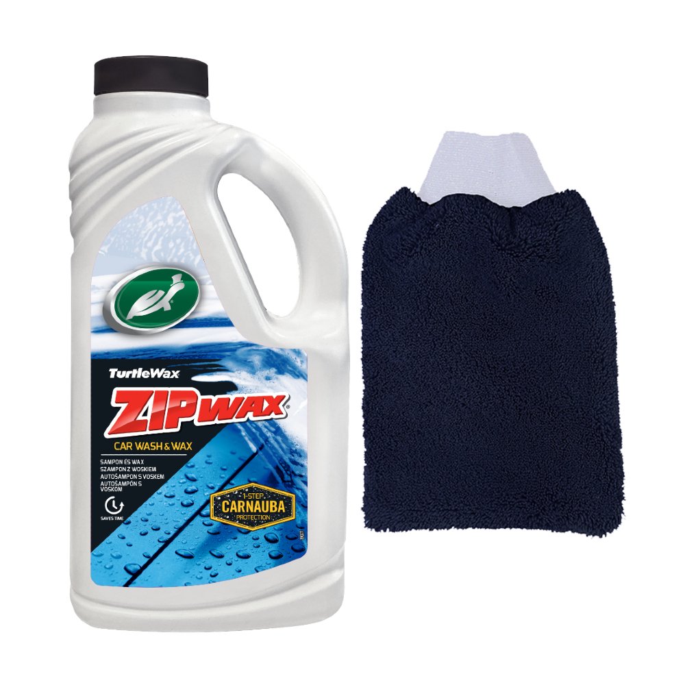 Turtle Wax Zip Wax Cilalı Oto Yıkama Şampuanı 1 LT & Eldiven
