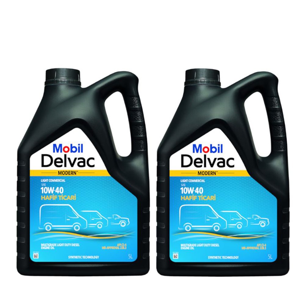 Mobil Delvac Modern 10W-40 Hafif Ticari Motor Yağı 5 Litre & 5 Litre